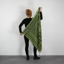 Kufiya - Hearts green-olive green - black - Shemagh - Arafat scarf