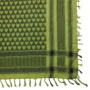 Kufiya - Hearts green-olive green - black - Shemagh - Arafat scarf
