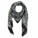 Baumwolltuch - Zebra schwarz - weiß - quadratisches Tuch