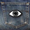 Aufnäher - Auge - weiß-schwarz 8,5 cm - Sticker