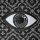 Aufnäher - Auge - weiß-schwarz 8,5 cm - Sticker