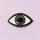 Aufnäher - Auge - weiß-schwarz 8,5 cm - Sticker