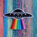 Patch - UFO with rainbow