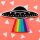 Patch - UFO with rainbow