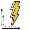Aufnäher - Blitz - gelb-weiß - Patch