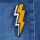 Aufnäher - Blitz - gelb-weiß - Patch