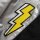 Aufnäher - Blitz - gelb-weiß - Patch