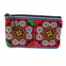 Zipper Purse made of cotton - Hmong textil art - pattern...