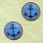 Patch - Anchor - small white-blue striped - Set of 2