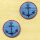 Patch - Anchor - small white-blue striped - Set of 2