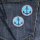 Patch - Anchor - small white-blue striped - Set of 2