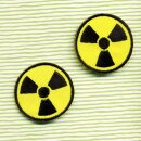 Patch - Atomic power sign black-yellow small - Set of 2