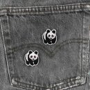 Aufnäher - Panda - mini schwarz-weiß 2er Set - Patch