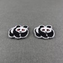 Aufnäher - Panda - mini schwarz-weiß 2er Set - Patch