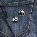 Aufnäher - Panda - mini schwarz-weiß 2er Set - Patch