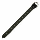 Leather-Bracelet with studs 1-row - black