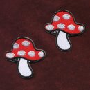 Aufnäher - Pilz - Fliegenpilz rot-weiß klein 2er Set - Patch