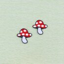 Aufnäher - Pilz - Fliegenpilz rot-weiß klein 2er Set - Patch