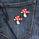 Aufnäher - Pilz - Fliegenpilz rot-weiß klein 2er Set - Patch