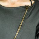 Pullover mit Reißverschluss - langärmlig - grau - Jersey
