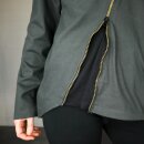 Pullover mit Reißverschluss - langärmlig - grau - Jersey