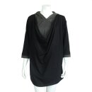 Pullover mit Kapuze - Zweilagig - Wasserfallkragen -...
