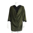 Pullover mit Kapuze - Zweilagig - Wasserfallkragen -...