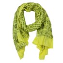 Cotton Scarf - Pareo - Sarong - mantra - yellow - cotton
