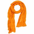 Cotton Scarf - Pareo - Sarong - pleated look - orange - cotton