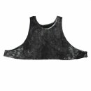 Croptop - black and white - stone washed - used look -...