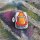 Tin toys - racing cars - space invader - orange white - wind-up car