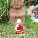 Blechspielzeug - Betender Mönch - Meditierender Buddha - Wackelkopf
