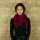 Cotton scarf fine & tightly woven - bordeaux - squared kerchief