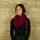 Cotton scarf fine & tightly woven - bordeaux - squared kerchief