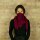 Cotton scarf fine & tightly woven - bordeaux - squared kerchief