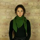 Cotton scarf fine & tightly woven - dark green - squared kerchief