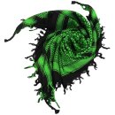 Kufiya - black - green-luminous green - Shemagh - Arafat scarf