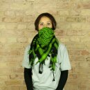 Kufiya - black - green-luminous green - Shemagh - Arafat scarf