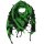 Kufiya - black - green-luminous green - Shemagh - Arafat scarf