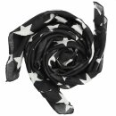Baumwolltuch - Sterne 8 cm schwarz - weiß -...