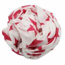 Baumwolltuch - Sterne 8 cm weiß - pink - magenta - quadratisches Tuch