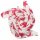 Cotton scarf - Stars 8 cm white - pink-magenta - squared kerchief