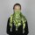 Kufiya - Pentagram green-bright green - black - Shemagh - Arafat scarf
