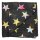 Cotton Scarf - Stars 8 cm black - Tie dye multicoloured - squared kerchief