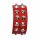 Leather-Bracelet with studs 2-row - red