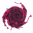Kufiya - magenta pink - black - Shemagh - Arafat scarf