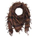 Kufiya - Skulls chequered brown - black - Shemagh -...