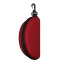 Hard Cover case for glasses with zipper - red
