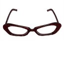 glitzernde Partybrille - rot & rot-transparent...