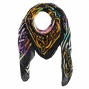 Cotton scarf - Celtic Tribal black - tie dye 01 - squared...